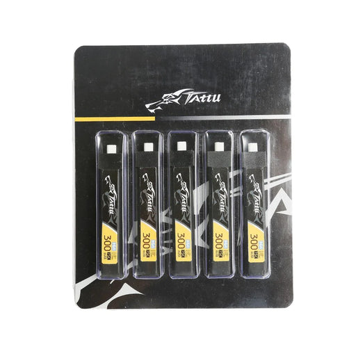 Tattu 300mAh 3.8V 75C 1S1P HV Lipo Akku mit BT 2.0 Stecker (5PCS)   LiPo24.de