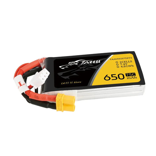 Tattu 650mAh 2S1P 75C 7.4V Lipo Akku mit XT30 Stecker   LiPo24.de