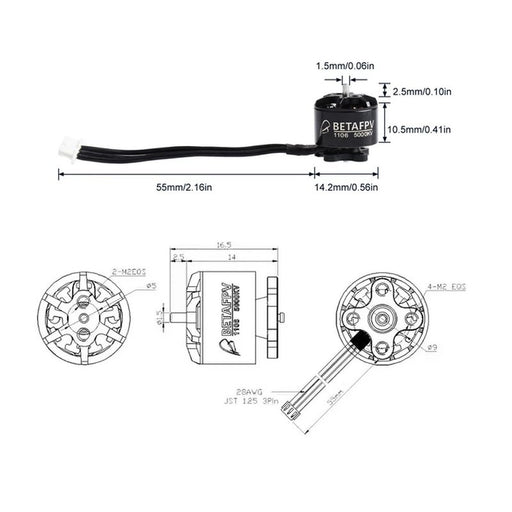 betafpv 1106 4500kv fpv racing motor 4 st_2